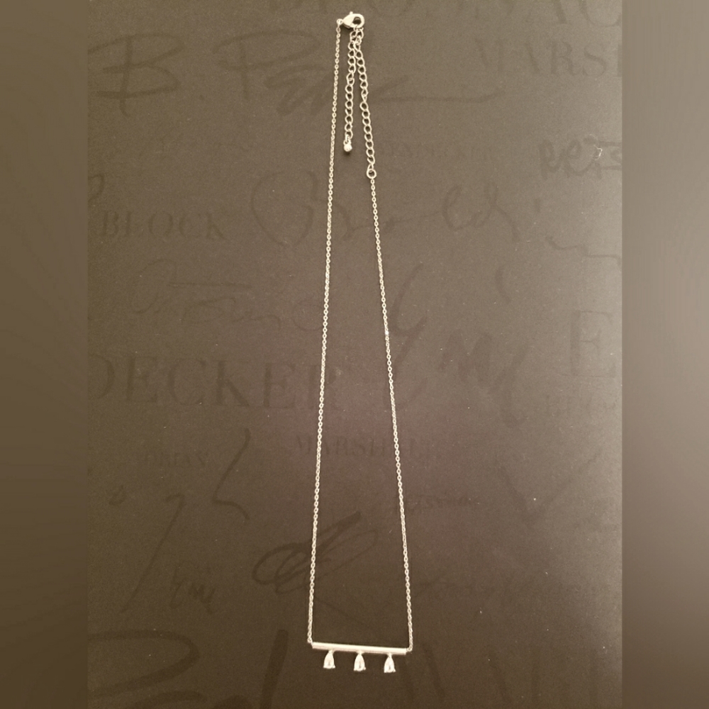 Cubic Zirconia necklace dainty teardrop crystals